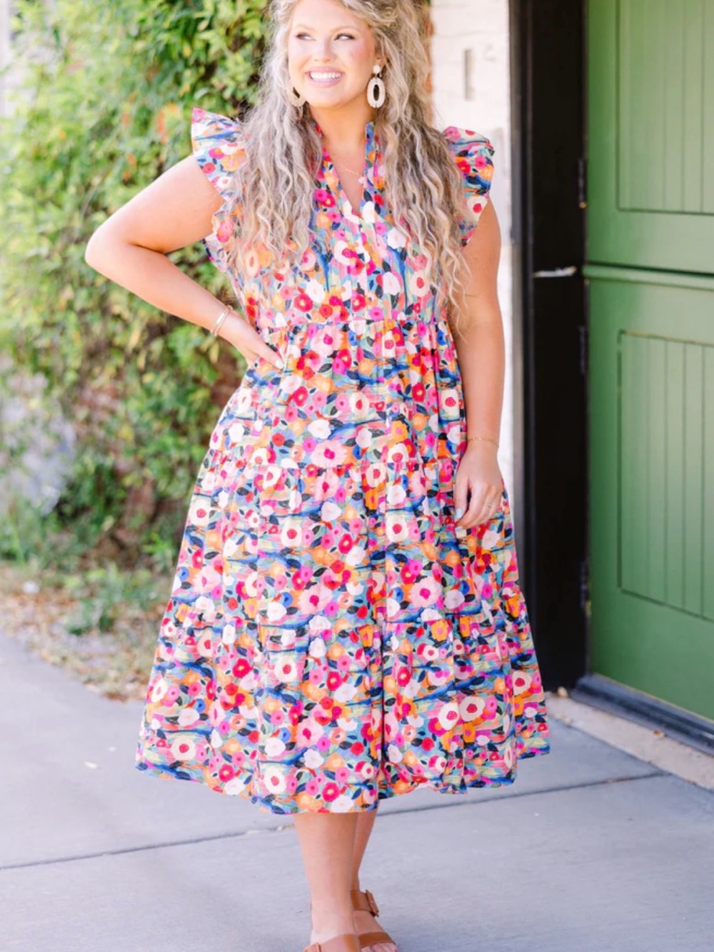 Chic Soul Pink Floral-Trim Blouse